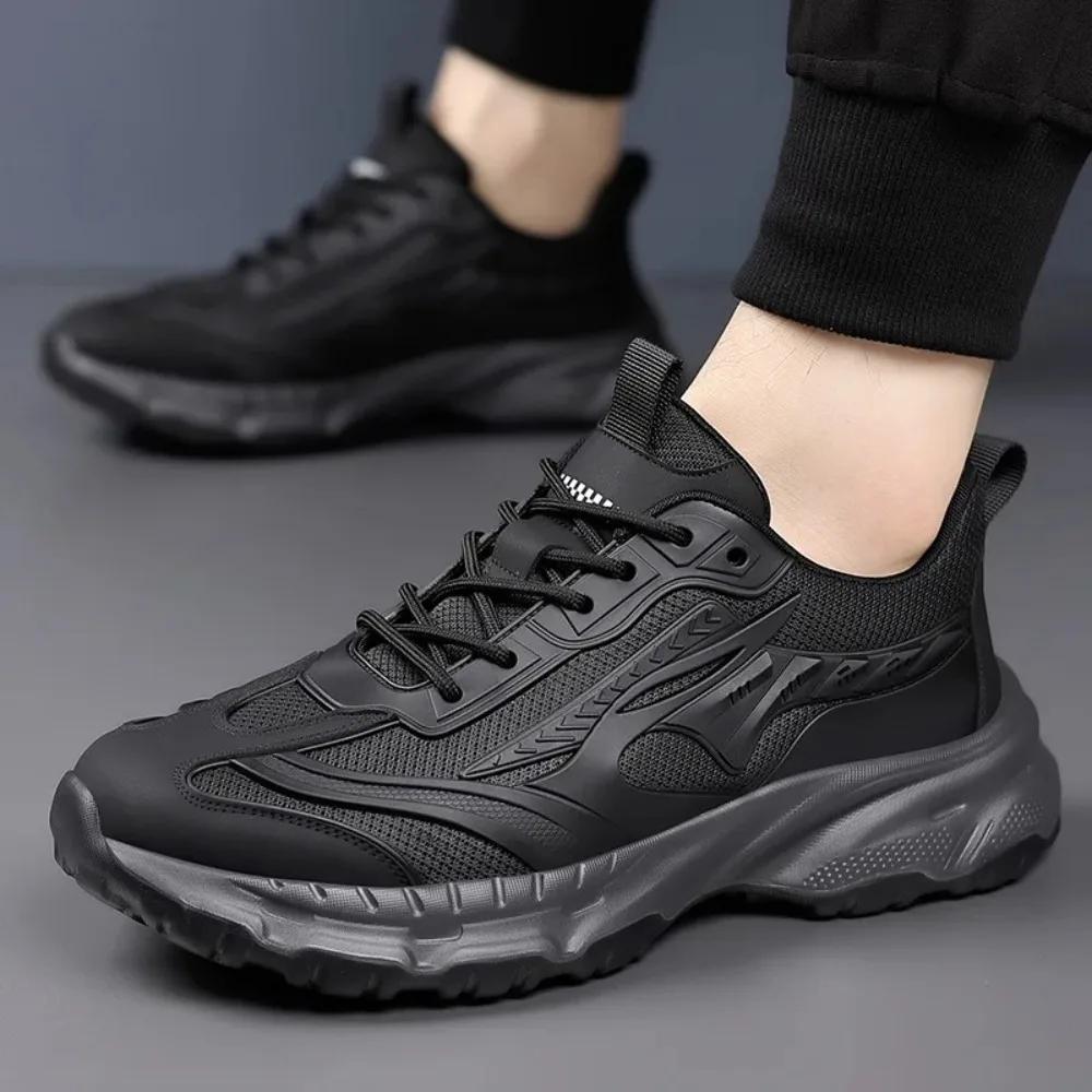 Sommer Neue Mesh Sportschuhe Für Teenager Dicke Sohle Atmungsaktiv Lässig Trendig Jugend Bequem Erhöhende Schuhe Laufschuhe