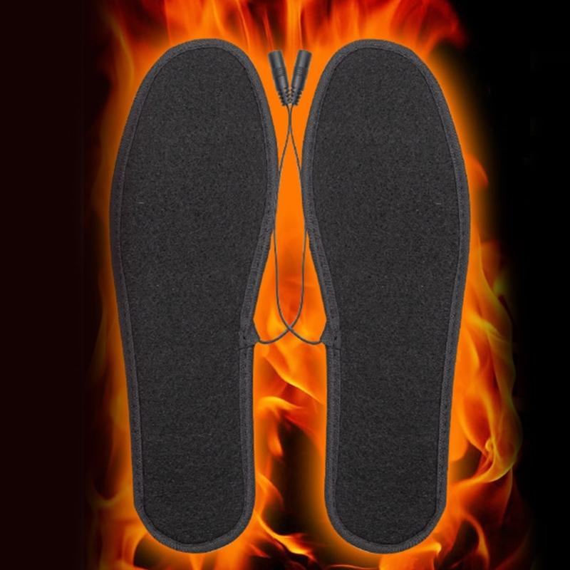 USB Heated Shoe Insoles Feet Warm Sock Pad Mat Electrically Heating Insoles Washable Warm Thermal Insoles 35-44 yards