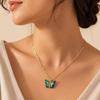 MEENAZ Butterfly Pendant Necklace for Women & Girls Stylish Golden Necklace |