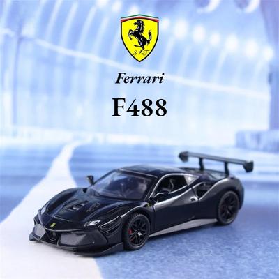 New 1:32 F488 Sport Car Model Toys Alloy Diecasts Metal Pull Back Sound Light High Simulation Vehicle For Collection Children Gifts