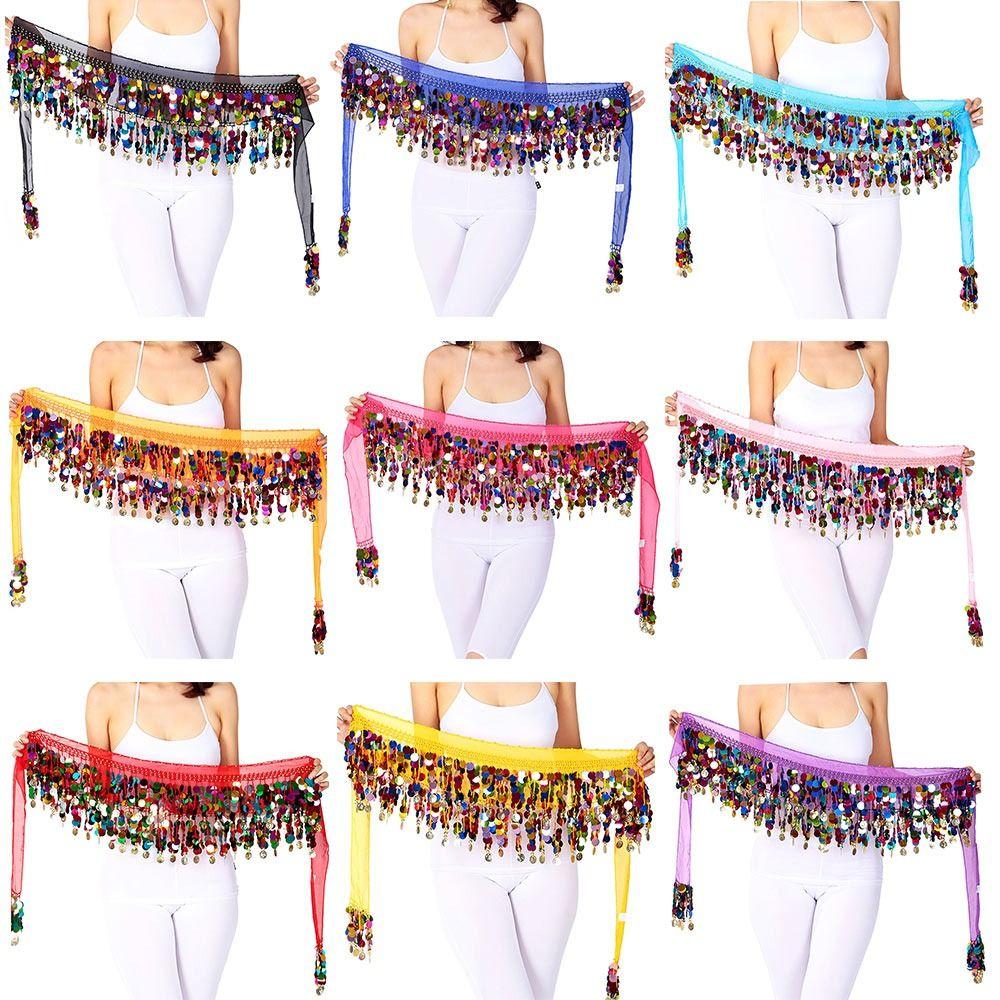 

Для Таиланда/Индии/арабских стран шоу костюмы блестки танцовщица юбка пояс для танца живота набедренный шарф поясная цепочка