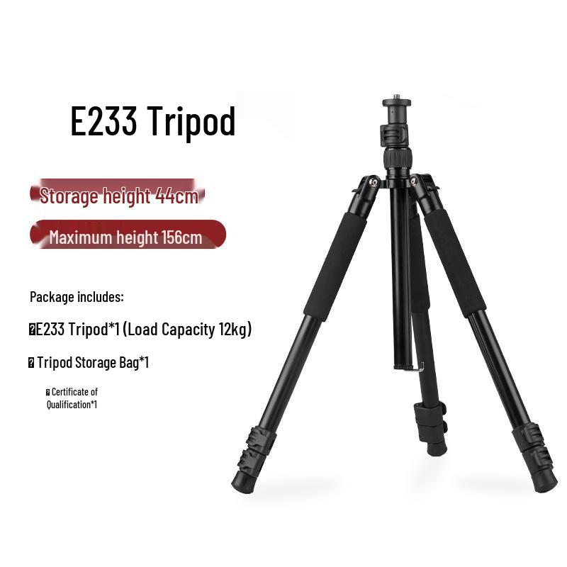 Aluminum Alloy Tripod for Mobile Streaming & DSLR Photography
