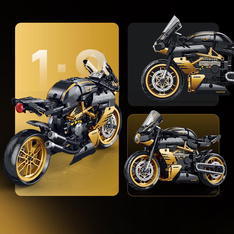 500+ Pezzi Super Moto da Corsa Blocchi da Costruzione Tecnici Set Modello Moto AGUS Giocattoli Creativi Regali per Ragazzi Bambini Adulti 1:8