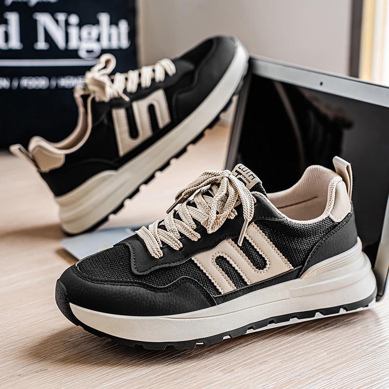 Men's Shoes 2025 New Summer Mesh Breathable Versatile Casual Shoes Men's Fashion Running Platform Sports Dad Shoes