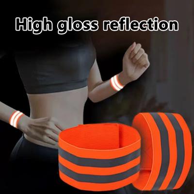 2Pcs Running Reflective Arm Bands For Wrist Ankle Leg Led Reflector Armband Night Cycling Safety Light Tape Led Bracelet Strap