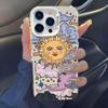 Europe, America, Sun and Moon are suitable for Apple 16promax mobile phone case iPhone15Pro anti-drop 11 cartoon 13/14 new model