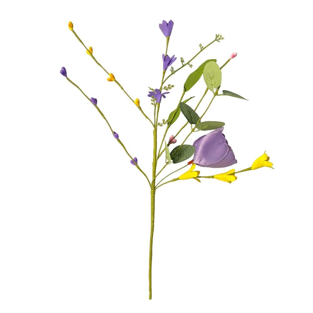 Spring Floral Arrangement Lightweight Simulated Tulip Flowers Home Party Decoration Easy To Match Easter Egg Branch Decoration