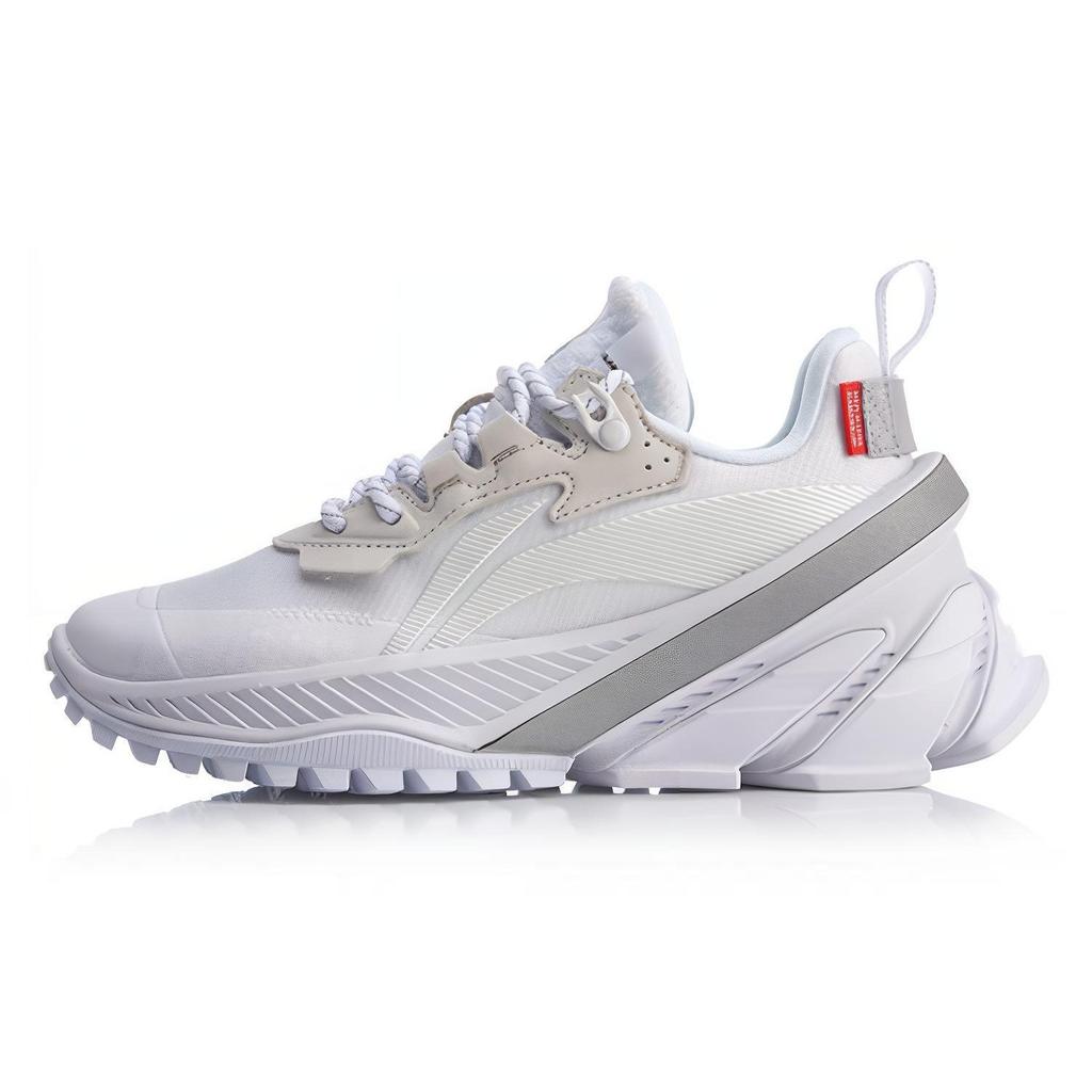 Li Ning Cushioning Slip Resistant Lightweight Low Top Running Shoes Women's White ARHQ066-2
