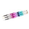 3pcs Nail Liner Brush Double Ended DIY Professional Nail Extension Brush for Manicure Beauty Salon