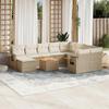 VidaXL Garden Lounge Set with Cushions 11 Pcs, Patio Sofas, Patio Furniture Set, Outdoor Furniture, Beige 3257185