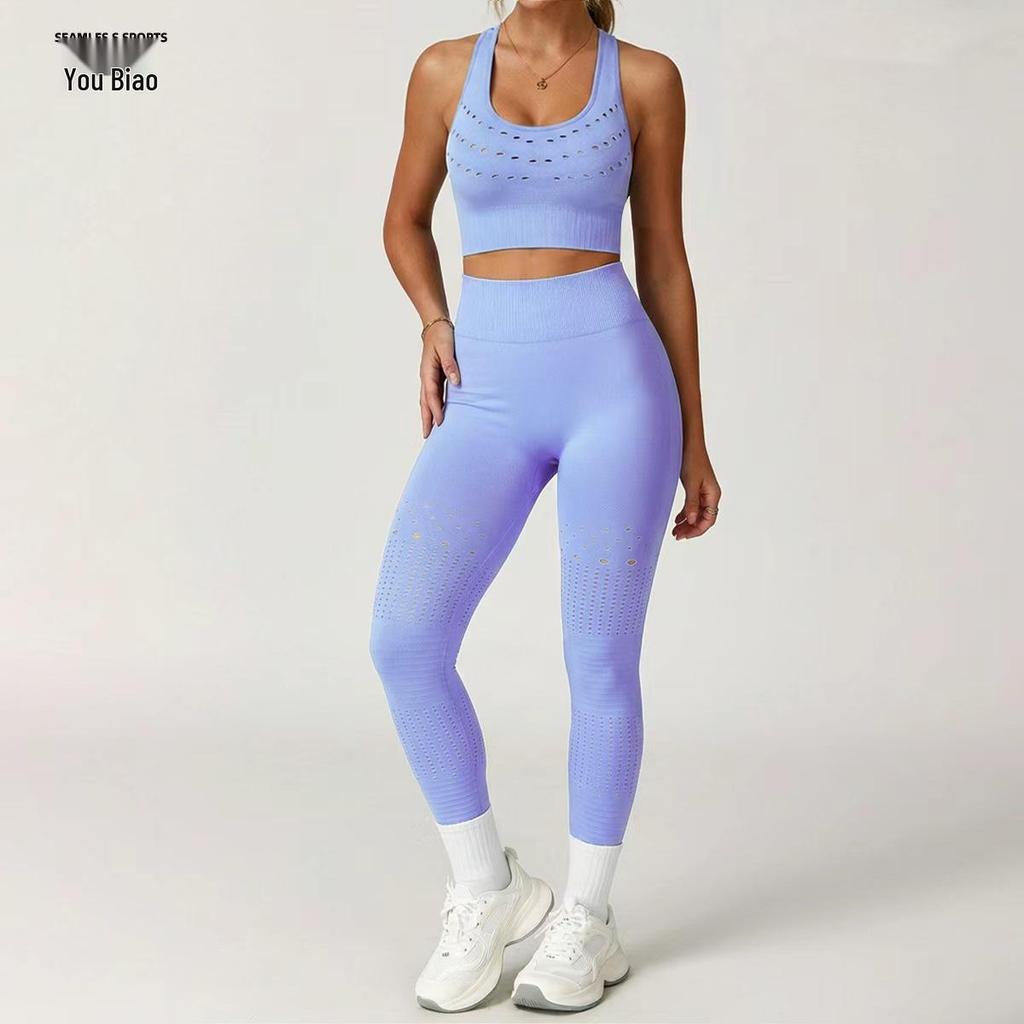 Heiß verkaufendes Yoga-Set für Damen: Fitness-Weste und enge Hose mit Gesäß-Lifting-Design