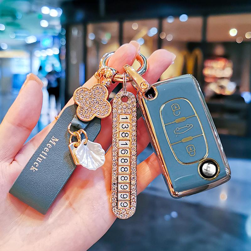 New TPU Car Remote Key Case Cover Protect Shell Bag For Citroen Xsara Picasso C2 C3 C4 C5 C6 C8 Keyless Accessories