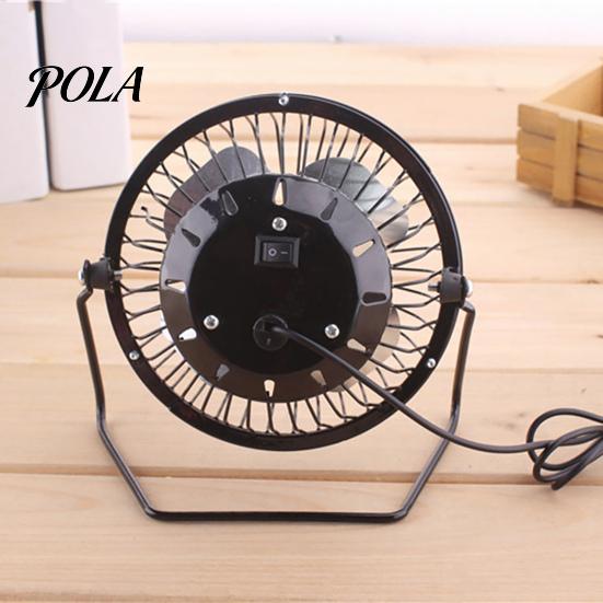 Electric Fan Mini Silent Strong Wind USB Charging Metal Wrought Iron Student Desk for Office