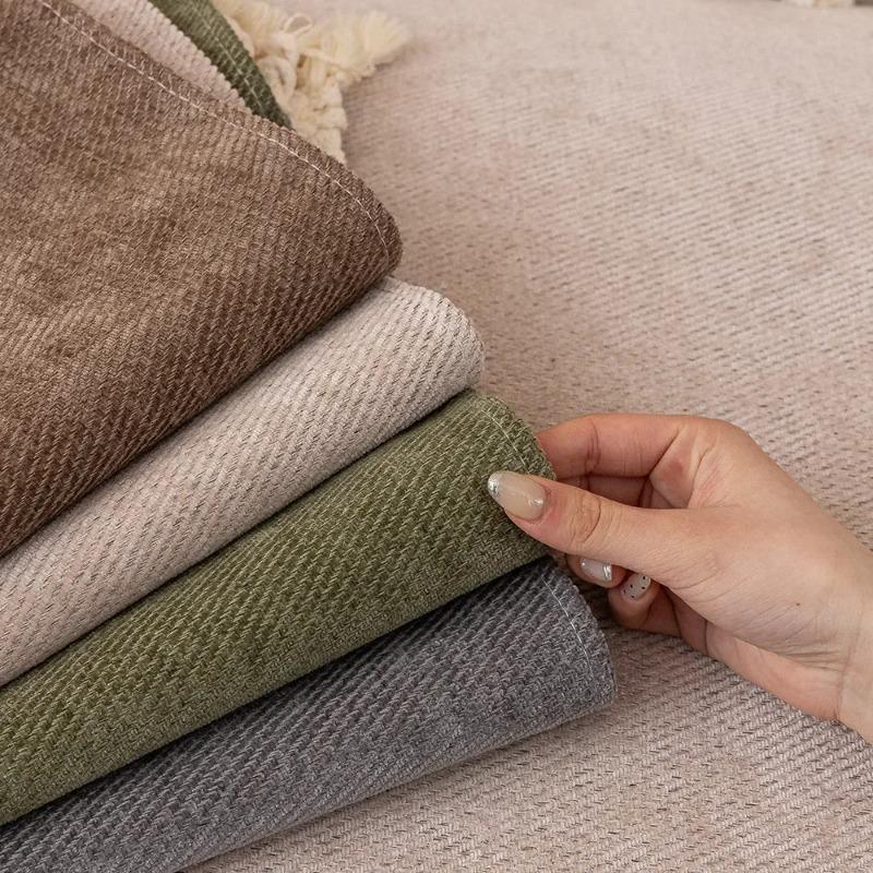 1Pcs Chenille Irregular Tassel Sofa Cushion Universal Non Slip Anti Cat Scratch Durable Dustproof Seat Cover For Living Room