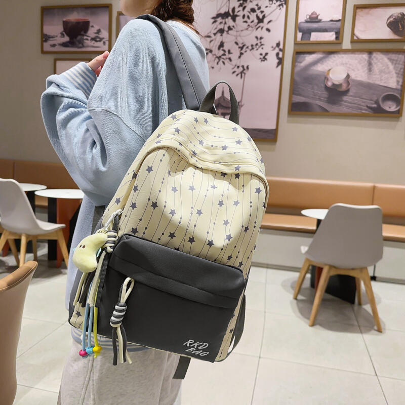 Rugzak met sterrenprint Dames Rugzak in College Stijl Schooltas Middelbare School