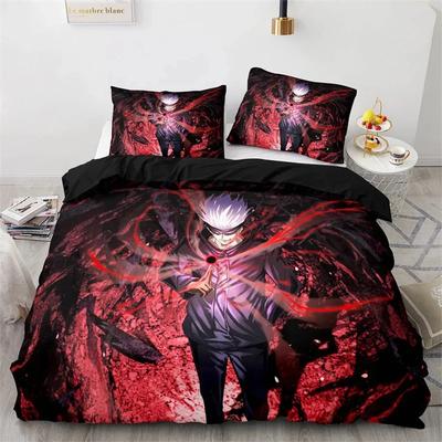 Anime Jujutsu Kaisen Satoru Gojo Poszewka na kołdrę Zestaw King Queen Podwójny Pełny Twin Pojedynczy Rozmiar Dla Dzieci Nastolatki Pościel Zestaw