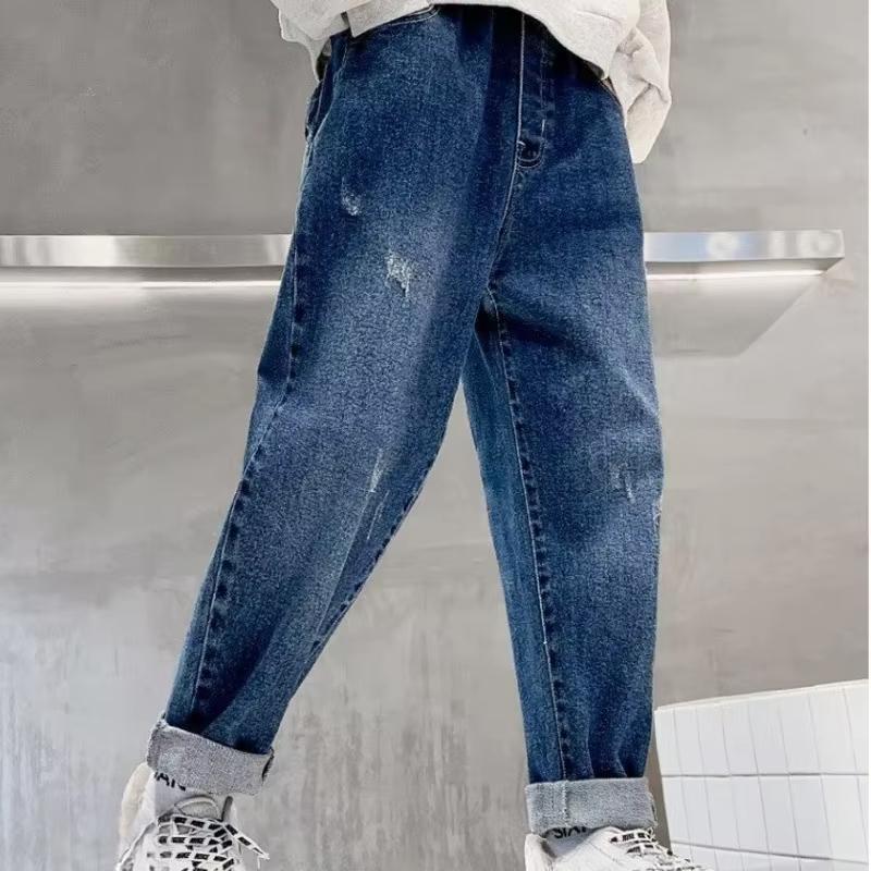 Big Boy Kalhoty Džíny pro chlapce Kalhoty Dětské oblečení Od 11 do 12 let Děti Chlapecké dítě Letní oblečení Teenager Jeans
