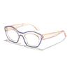 Europe and America Retro Cat Eye Anti-Blue Light Glasses Men Women Fashion Collide Color High Definition Eyeglasses