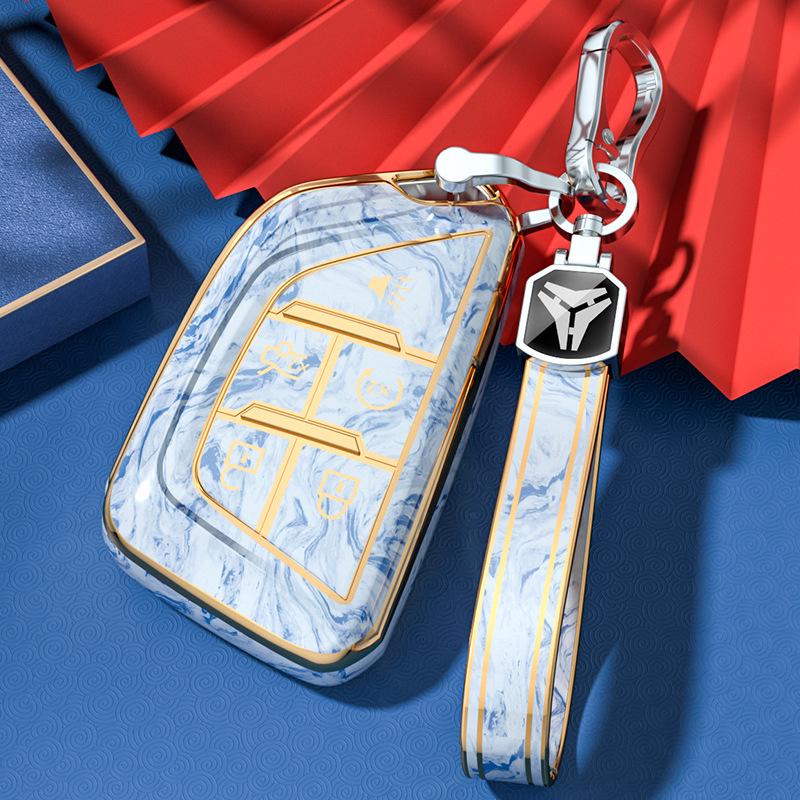 Cadillac Schlüsselhülle TPU Schutzhülle für CT5/CT6/XT4 - Weichgummi Vollschutz