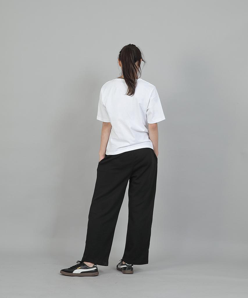 SAINTCREW Soft Elastic Waist Wide Pants Esb-384 Black