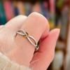 Vintage Infinity Figure 8 Buckle Necklace Bracelet Ring Set Minimalist Fashion Jewelry Gift For Women