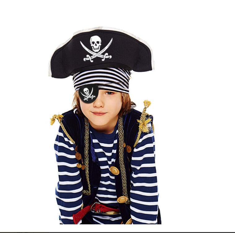 Felt Pirate Skull Eye Patch Masquerade Prop for Halloween