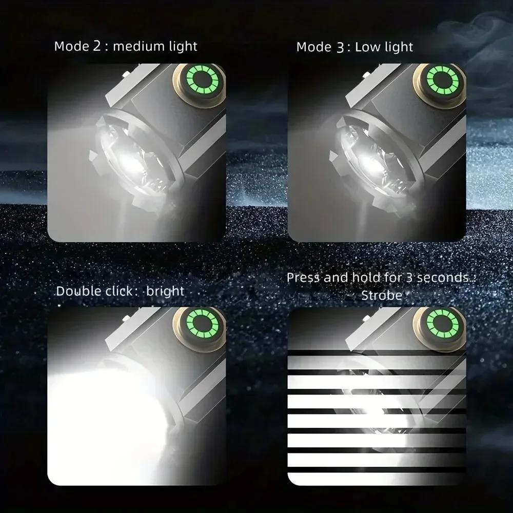 Portable Powerful Mini LED Flashlight With pen clip Rechargeable Pocket Emergency Torch Waterproof Hiking Camping Flash Light
