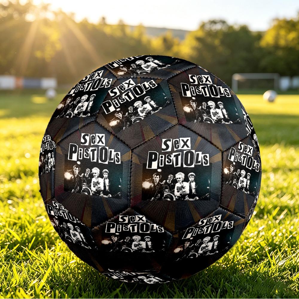 Sex Pistols Print Standard Size 5 Soccer Ball Durable Shock?Absorbing Ball For Training Match Outdoor Play