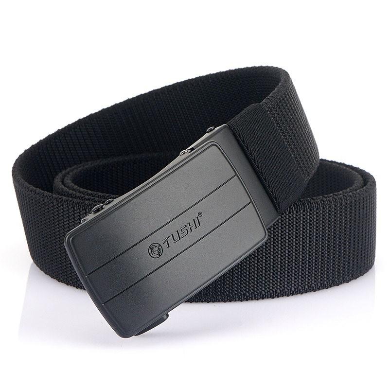

3.5 Automatic Buckle Nylon Elastic Belt Tooling All-match Men s Casual Waist 120cm чёрный
