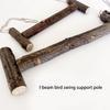 Parrots Swing Hammock Perch Metal Chain Wooden Rod Small Bird Toy For Cages Outdoor Use