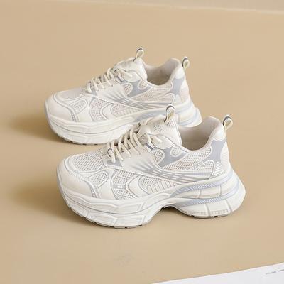 Daddy Shoes 22 Herbst Neue atmungsaktive Mesh-Schuhe dicke Sohlen erhöhen die Höhe lässige Lauf-Sportschuhe Trend