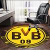Borussia Dortmund Print Round Rug, Washable Floor Carpet, For Entryway Dorm Laundry Room Office Study, Home Decor Birthday Christmas Gift