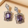 Palace Pattern Retro Women's Charm Purple Zircon Pendant Earrings Elegant Fashion Banquet Party Zircon Holiday Gift