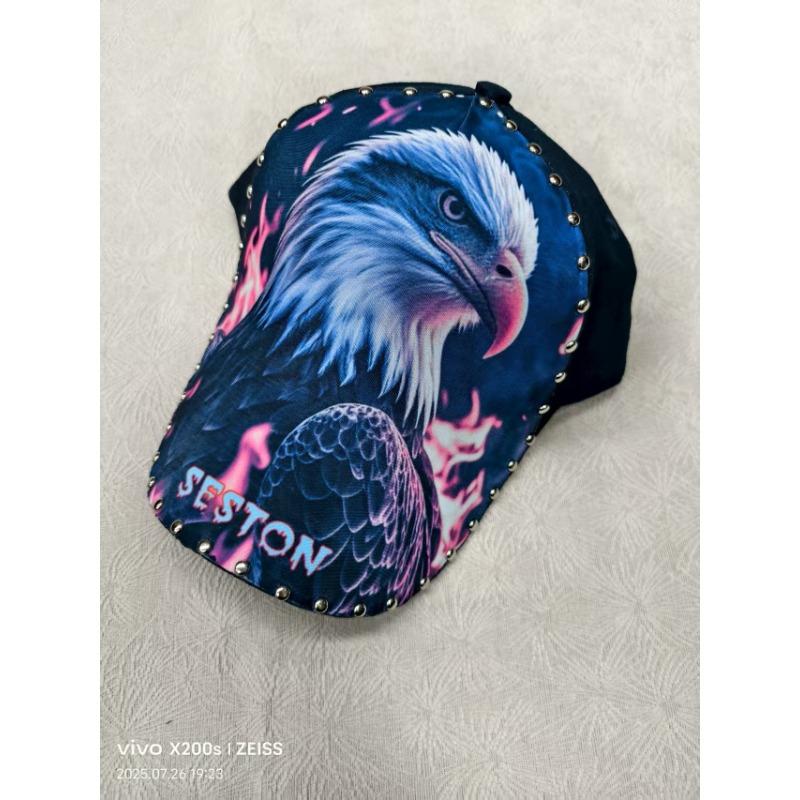 

Hat men s baseball cap spring and summer four seasons tide brand cap domineering national tide koi dragon and phoenix fashion wide brim hat Adjustable