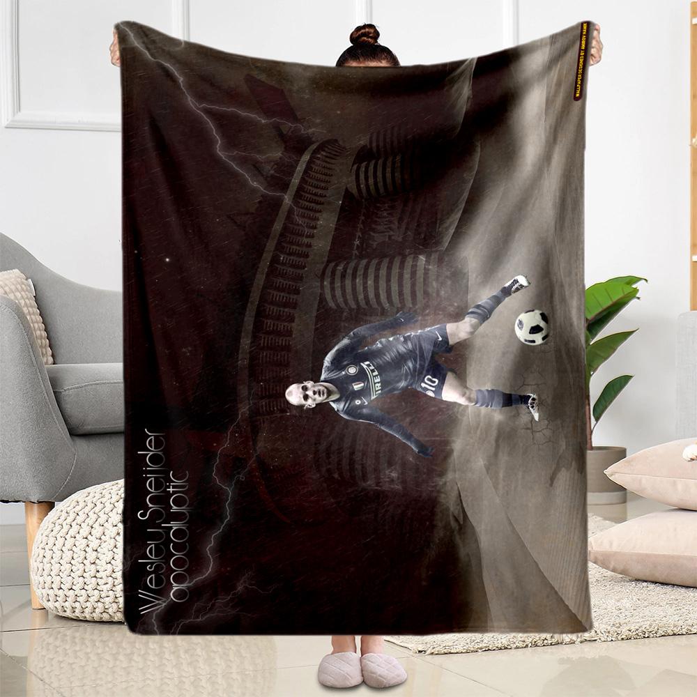 Powerful Soccer Kick Blanket Warmthful Decor Suitable for Couch Picnics Bedding Four Seasons Universal Playful Design