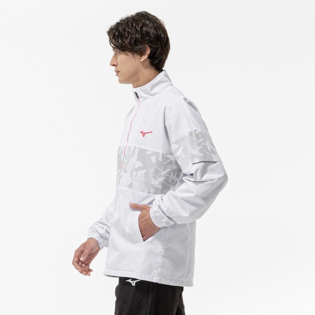Mizuno Breath Thermo Warmer Tennis and 62MEC503 Jacket, Water-Repellent Heat-Generating, White,