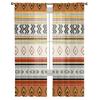 Boho geometrische Streifen schiere Voile Fenstervorhänge Tüllvorhänge Wohnzimmer Balkon Dekoration Vorhänge
