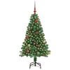 Artificial Christmas Tree with 150 LEDs and Stand Green 150 Cm