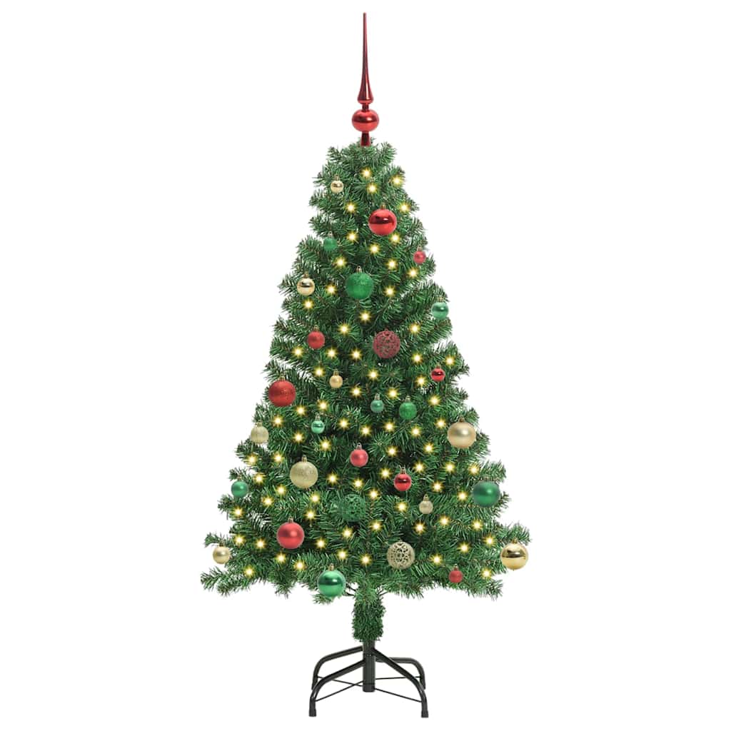 Artificial Christmas Tree with 150 LEDs and Stand Green 150 Cm