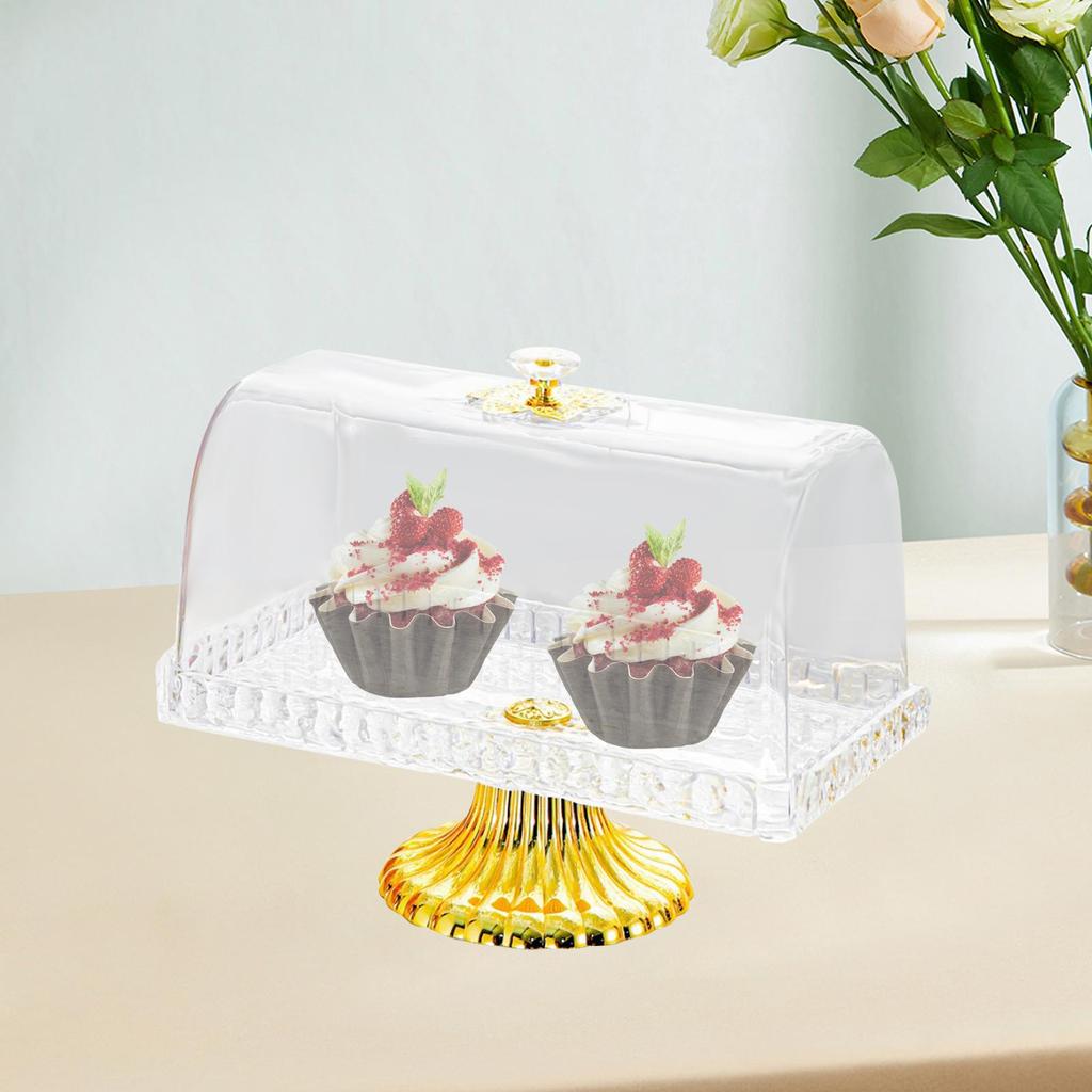 Cake Stand with Lid Pastry Display Serving Platter Display Tray Pedestal Cake Plate Dessert Plate for Candy Cookies Dessert