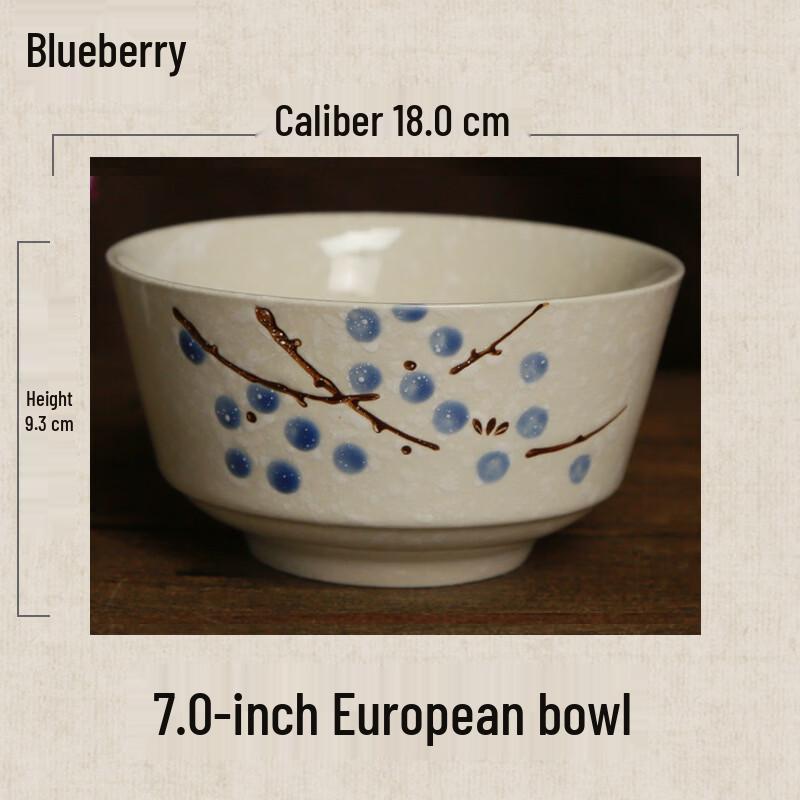 Nordic Hand-Painted Ceramic Serving Bowl