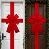 Christmas Bow Decoration Festive Hanging Holiday Door Ornament Easy to Use
