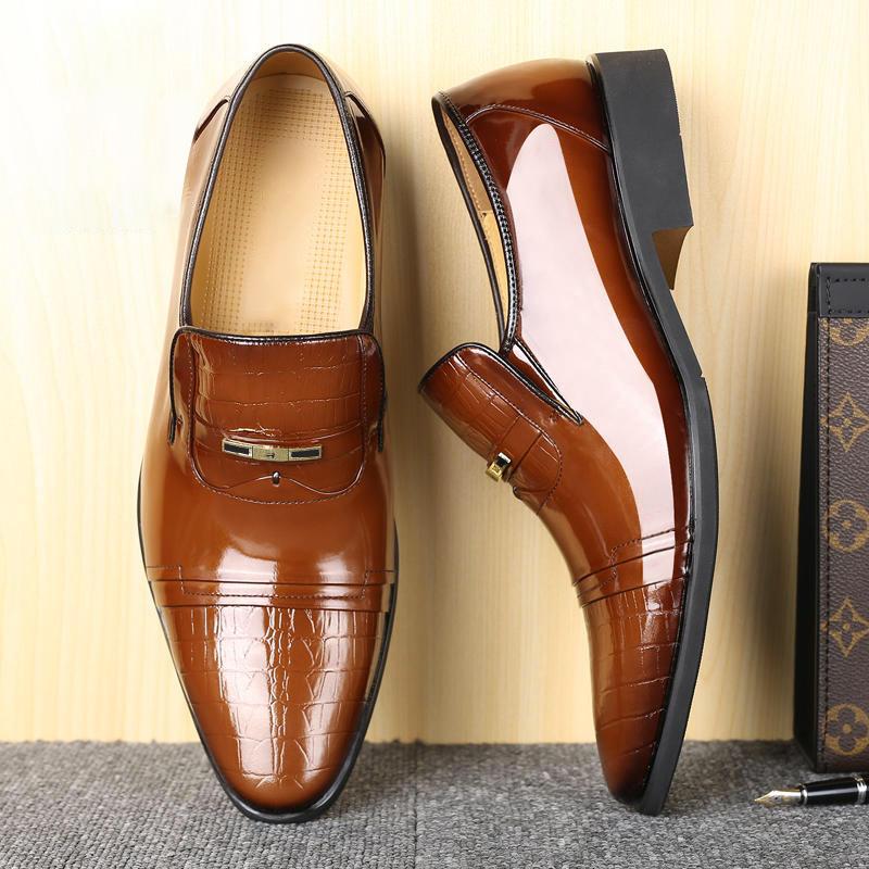 Leather Shoes for Men Lace Up Formal Dress Shoes Luxury Business Oxford Male Office Wedding Dress Shoes Footwear Mocassin Homme
