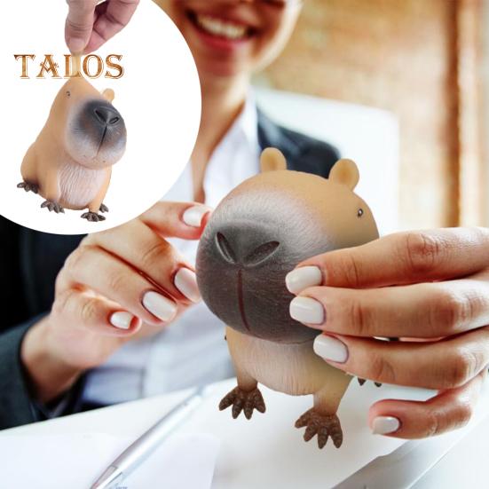 1/3/5 Stuks Capibara Knijpspeelgoed Stress Angst Verlichting Zittend Capibara Speelgoed Draagbaar Kinderen Tieners Volwassenen TPR Dierlijk Sensorisch Zachte Stressbal Fidget Speelgoed