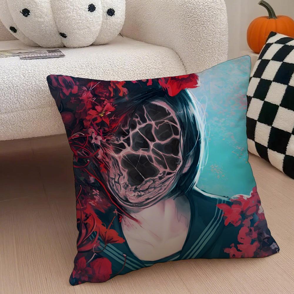 Terrible SSILENT HILL F Game Cushion Cover Throw Pillow Cover Hidden Button Durable Polyester Chair Cushion