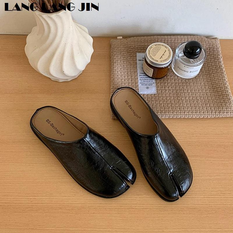 Novelty Split Toe Shoes Women Ninja Tabi Slippers Casual Slides Comfy Mules Female Clog Sandals Pettitoes Flip Flops Brand Mujer