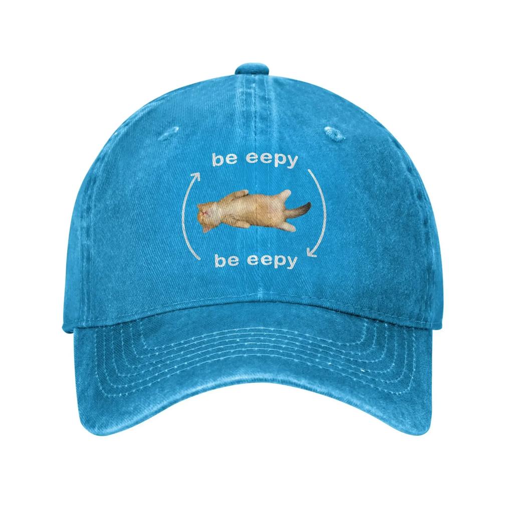 Be Eepy Silly Sleepy Cat Meme Casual Baseball Cap Summer  Trucker Hat High Quality Kpop Rock Snapback Cap Men Baseball Caps