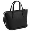 Coach City 15 Brand Logo Adjustable Detachable Shoulder Strap Leather Tote Bag Shopping Bag Crossbody Handbag Mini Women tote Black CW031-SVBK