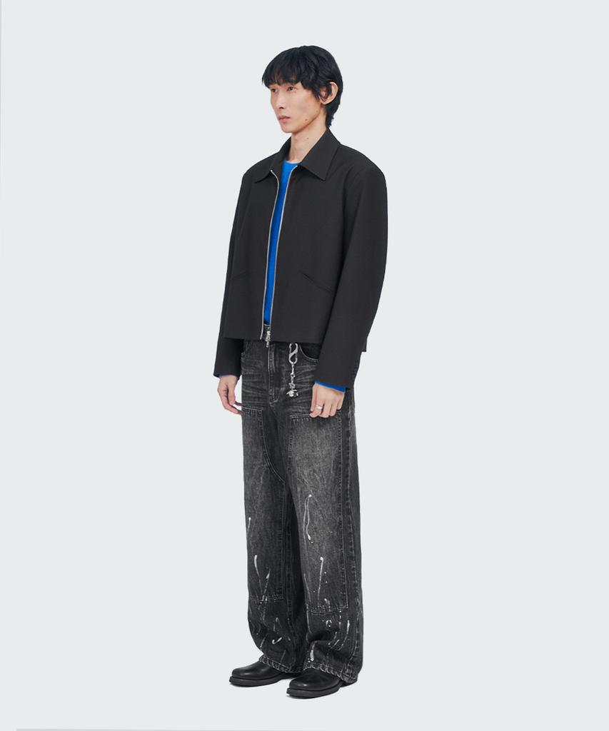 Intempomood Modern Padded Shoulder Jacket_Black