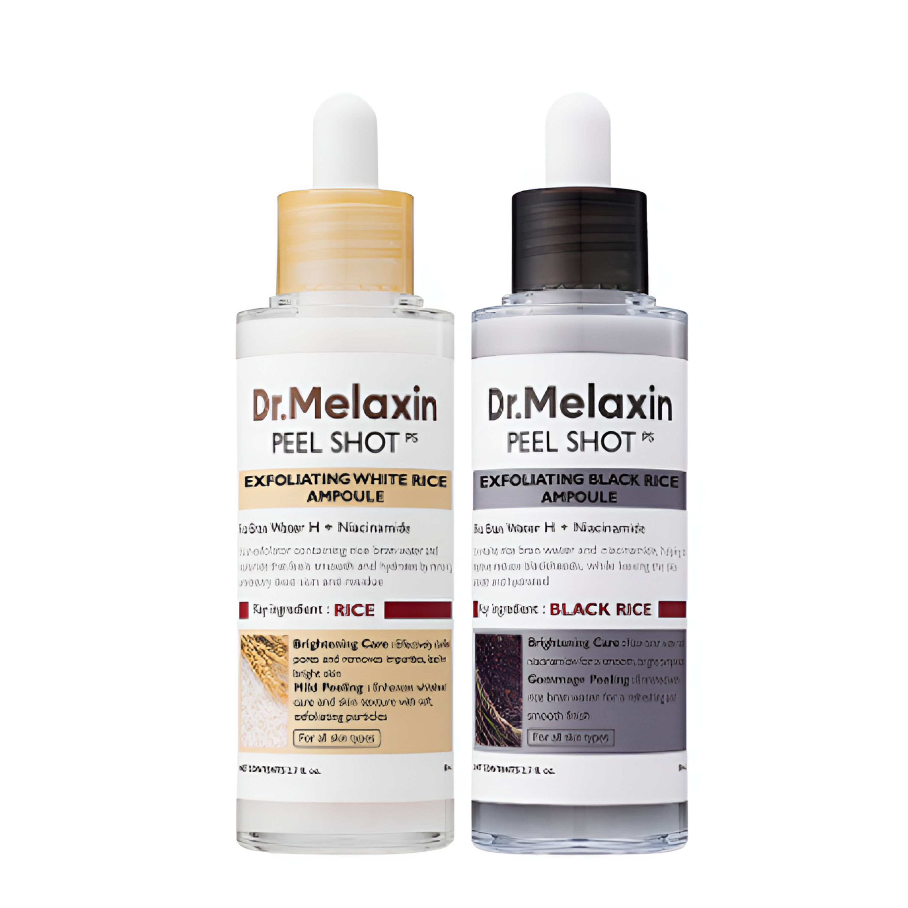 Dott. Melaxin Peel Shot Ampoule di Riso Gel Peeling Gommage 80 ml (Cardi B Pick / Gel Esfoliante N.1 USA, 2 Tipi – Scegli 1)